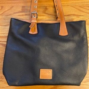 Dooney & Bourke Black and Tan Tote Bag